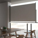 NNEVL Patio Retractable Side Awning 140 x 300 cm Grey