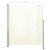 NNEVL Patio Retractable Side Awning 160 x 300 cm Cream
