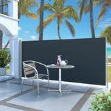 NNEVL Retractable Side Awning 140 x 300 cm Black