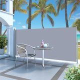 NNEVL Retractable Side Awning 140 x 300 cm Grey