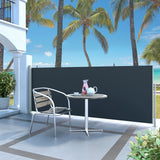 NNEVL Retractable Side Awning 120 x 300 cm Black