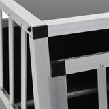 NNEVL Dog Cage with Double Door 89x69x50 cm