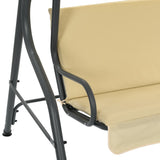 NNEVL Garden Swing Bench Cream White 170x110x153 cm