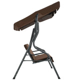 NNEVL Garden Swing Bench Coffee 170x110x153 cm