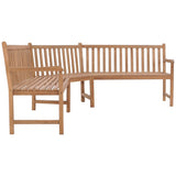 NNEVL Garden Corner Bench 202x202x90 cm Solid Teak