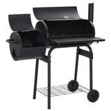 NNEVL Classic Charcoal BBQ Offset Smoker