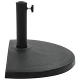 NNEVL Parasol Base Half Round Polyresin 15 kg Black