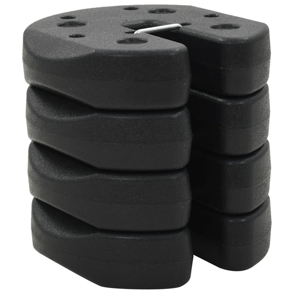 NNEVL Gazebo Weight Plates 4 pcs Black 220x30 mm Concrete