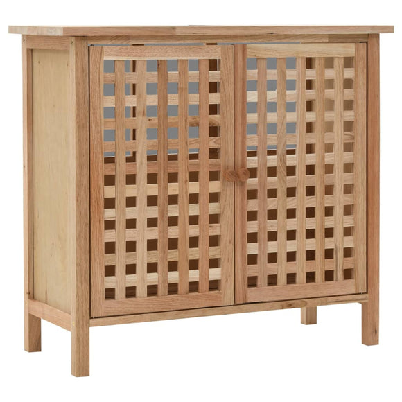 NNEVL Sink Cabinet Solid Walnut Wood 66x29x61 cm