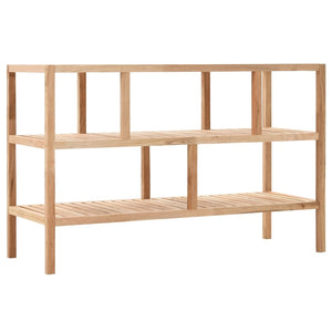 NNEVL Bathroom Shelf Solid Walnut Wood 100x40x65 cm