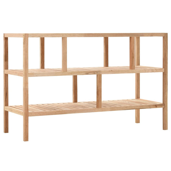 NNEVL Bathroom Shelf Solid Walnut Wood 100x40x65 cm