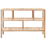 NNEVL Bathroom Shelf Solid Walnut Wood 100x40x65 cm