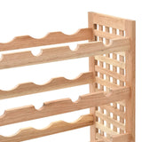 NNEVL Wine Rack for 25 Bottles Solid Walnut Wood 63x25x73 cm