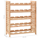 NNEVL Wine Rack for 25 Bottles Solid Walnut Wood 63x25x73 cm