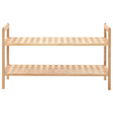 NNEVL Shoe Rack Solid Walnut Wood 69x26x40 cm