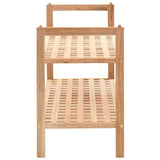 NNEVL Shoe Rack Solid Walnut Wood 69x26x40 cm