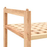 NNEVL Shoe Rack Solid Walnut Wood 69x26x40 cm