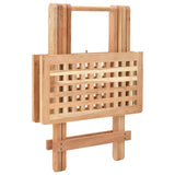 NNEVL Foldable Side Table Solid Walnut Wood 50x50x49 cm