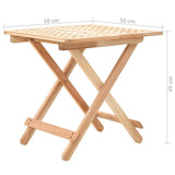 NNEVL Foldable Side Table Solid Walnut Wood 50x50x49 cm