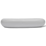 NNEVL Bathroom Basin with Mixer Tap Ceramic Oval White