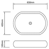 NNEVL Bathroom Basin with Mixer Tap Ceramic Oval White