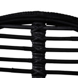 NNEVL Dining Chairs 6 pcs Black Natural Rattan