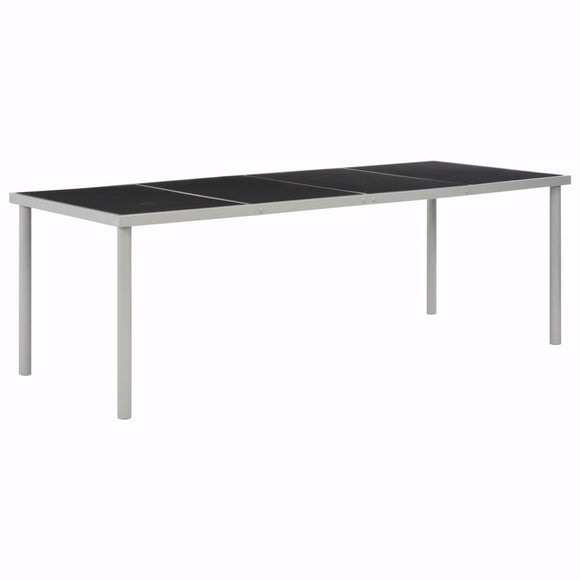 NNEVL Garden Table Black 220x90x74.5 cm Steel