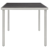 NNEVL Garden Table Black 220x90x74.5 cm Steel