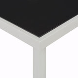 NNEVL Garden Table Black 220x90x74.5 cm Steel