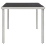 NNEVL 11 Piece Outdoor Dining Set Steel and Textilene Black