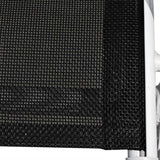 NNEVL 11 Piece Outdoor Dining Set Steel and Textilene Black