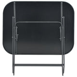 NNEVL Folding Garden Table Grey 100x75x72 cm Glass and Steel