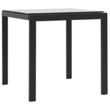 NNEVL Sun Loungers 2 pcs with Table Poly Rattan and Textilene Black