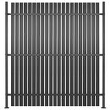NNEVL Fence Panel with 2 Posts Aluminium 180x180 cm Anthracite