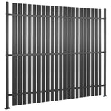 NNEVL Fence Panel with 2 Posts Aluminium 180x180 cm Anthracite