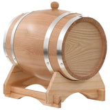 NNEVL Wine Barrel with Tap Solid Oak Wood 6 L