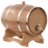 NNEVL Wine Barrel with Tap Solid Oak Wood 12 L