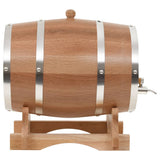 NNEVL Wine Barrel with Tap Solid Oak Wood 12 L