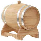NNEVL Wine Barrel with Tap Solid Pinewood 6 L