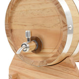 NNEVL Wine Barrel with Tap Solid Pinewood 6 L
