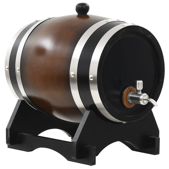 NNEVL Wine Barrel with Tap Solid Pinewood 6 L