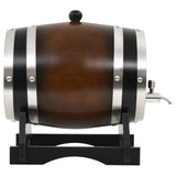 NNEVL Wine Barrel with Tap Solid Pinewood 6 L