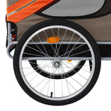 NNEVL Dog Bike Trailer Orange and Grey