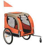 NNEVL Dog Bike Trailer Orange and Grey