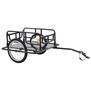 NNEVL Bike Cargo Trailer 130x73x48.5 cm Steel Black