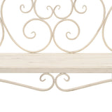 NNEVL Garden Bench 132 cm Metal Antique White