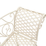NNEVL Garden Chaise Lounge 128 cm Metal Antique White