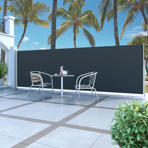 NNEVL Retractable Side Awning 160 x 500 cm Black