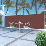 NNEVL Retractable Side Awning 160 x 500 cm Brown
