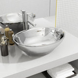 NNEVL Wash Basin 40x33x13.5 cm Ceramic Silver
